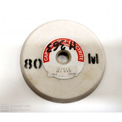 Mola abrasiva a smusso mm 125 x 8 foro 16 al corindone grana 80