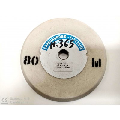 Mola abrasiva a smusso mm 150 x 8 foro 16 al corindone grana 80