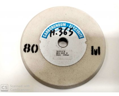 Mola abrasiva a smusso mm 150 x 8 foro 16 al corindone grana 80