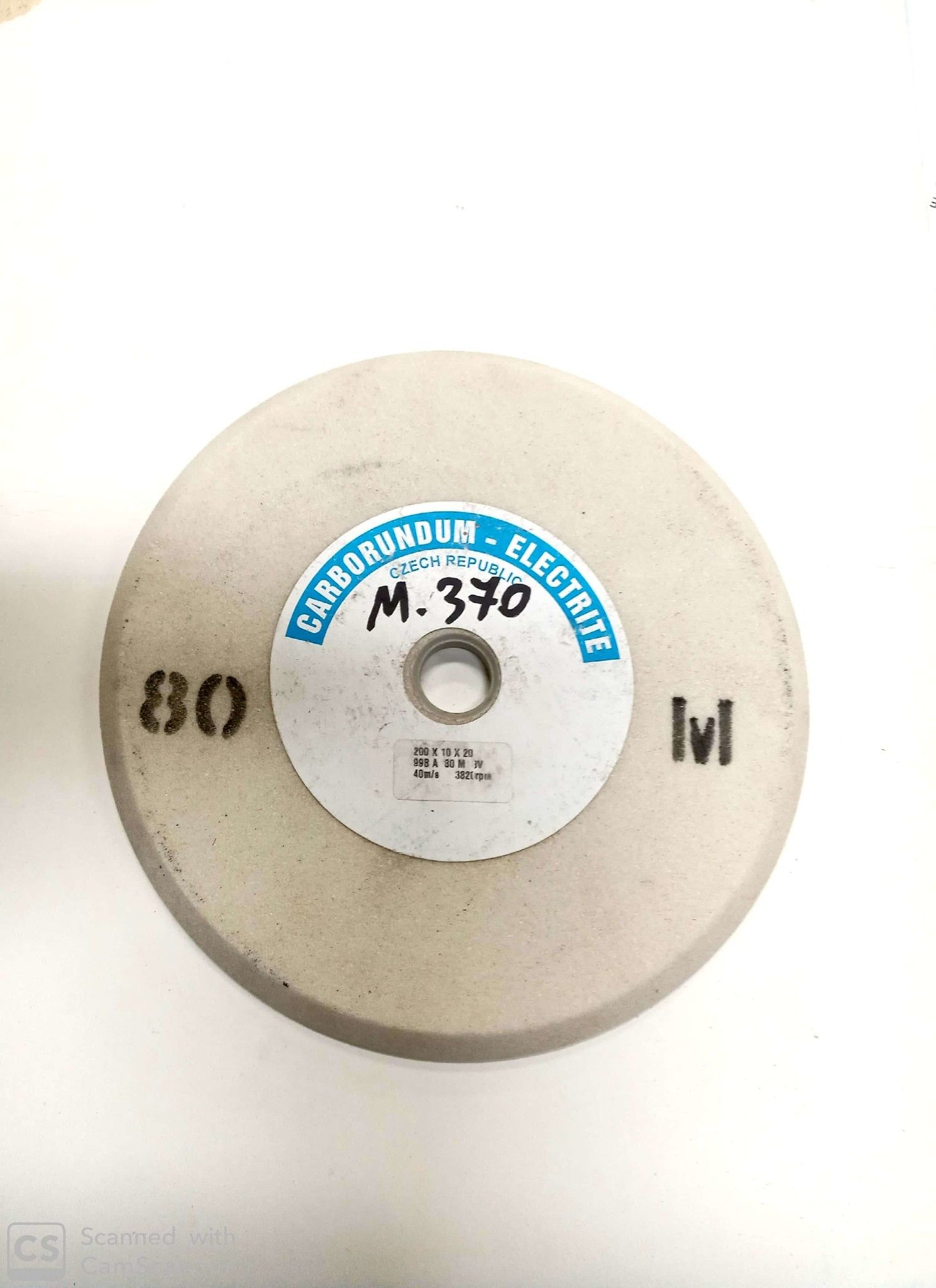 Mola abrasiva a smusso mm 200 x 10 foro 20 al corindone grana 80