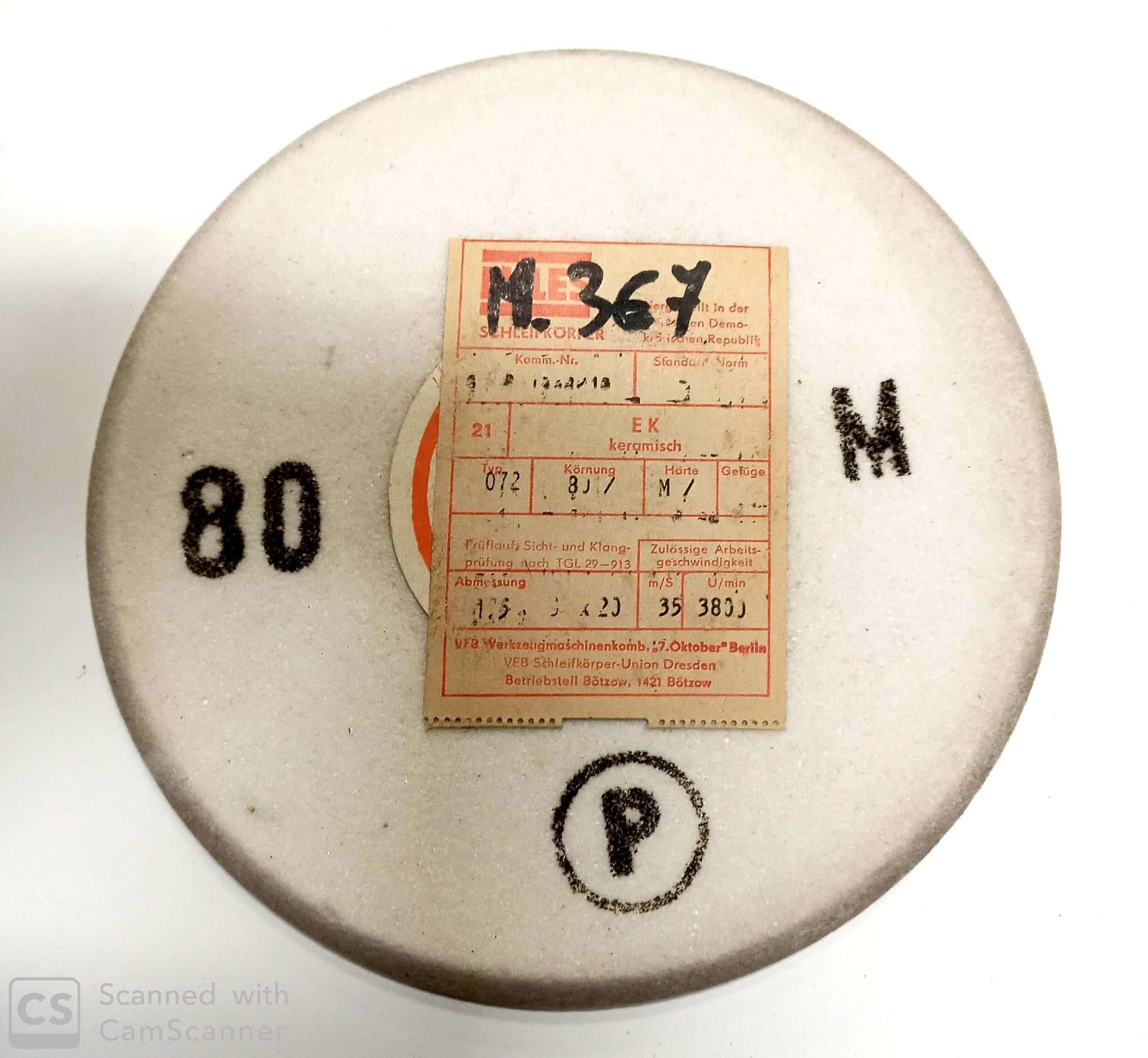 Mola abrasiva a smusso mm 175 x  8 foro 20 al corindone grana 80