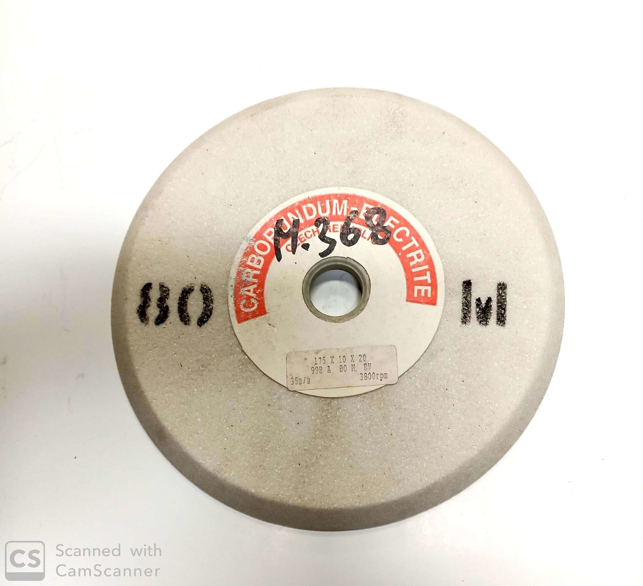 Mola abrasiva a smusso mm 175 x 10 foro 20 al corindone grana 80