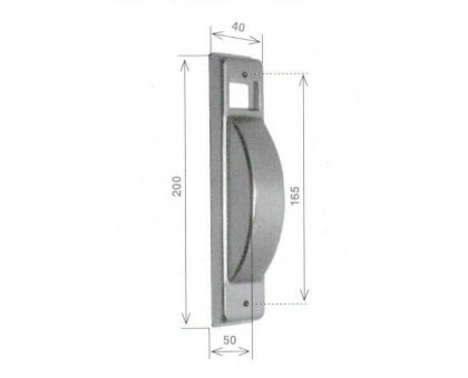 Placca per avvolgitore semincasso per riduttori SR-8 in alluminio ARGENTO