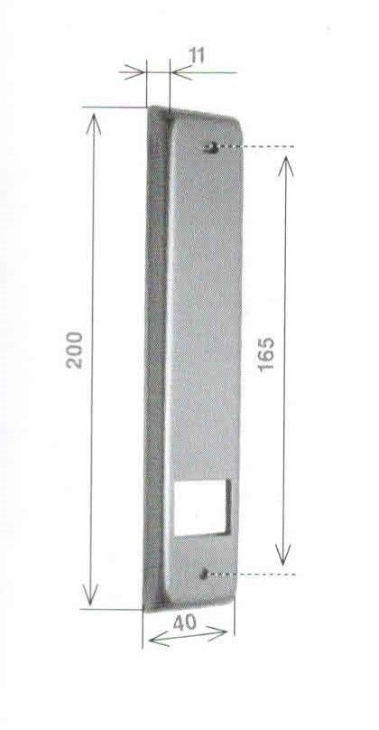 Placca per avvolgibile SMALL interasse fori mm 165 alluminio ARGENTO