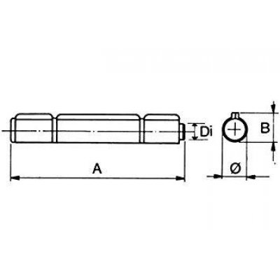 Cerniera da saldare a 3 ali mm 200 a perno sfilabile perno e rondella in acciaio
