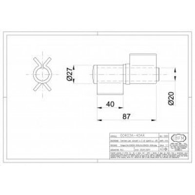 Cerniera per cancelli a 2 ali aperte mm 90 con rondella in ottone