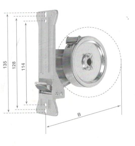 Avvolgitore mod. STARPIU mt  4 per tapparelle da interno interasse fori 114-128-135