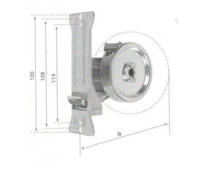Avvolgitore mod. STARPIU mt 7,5 per riduttori per tapparelle da interno interasse fori 114-128-135