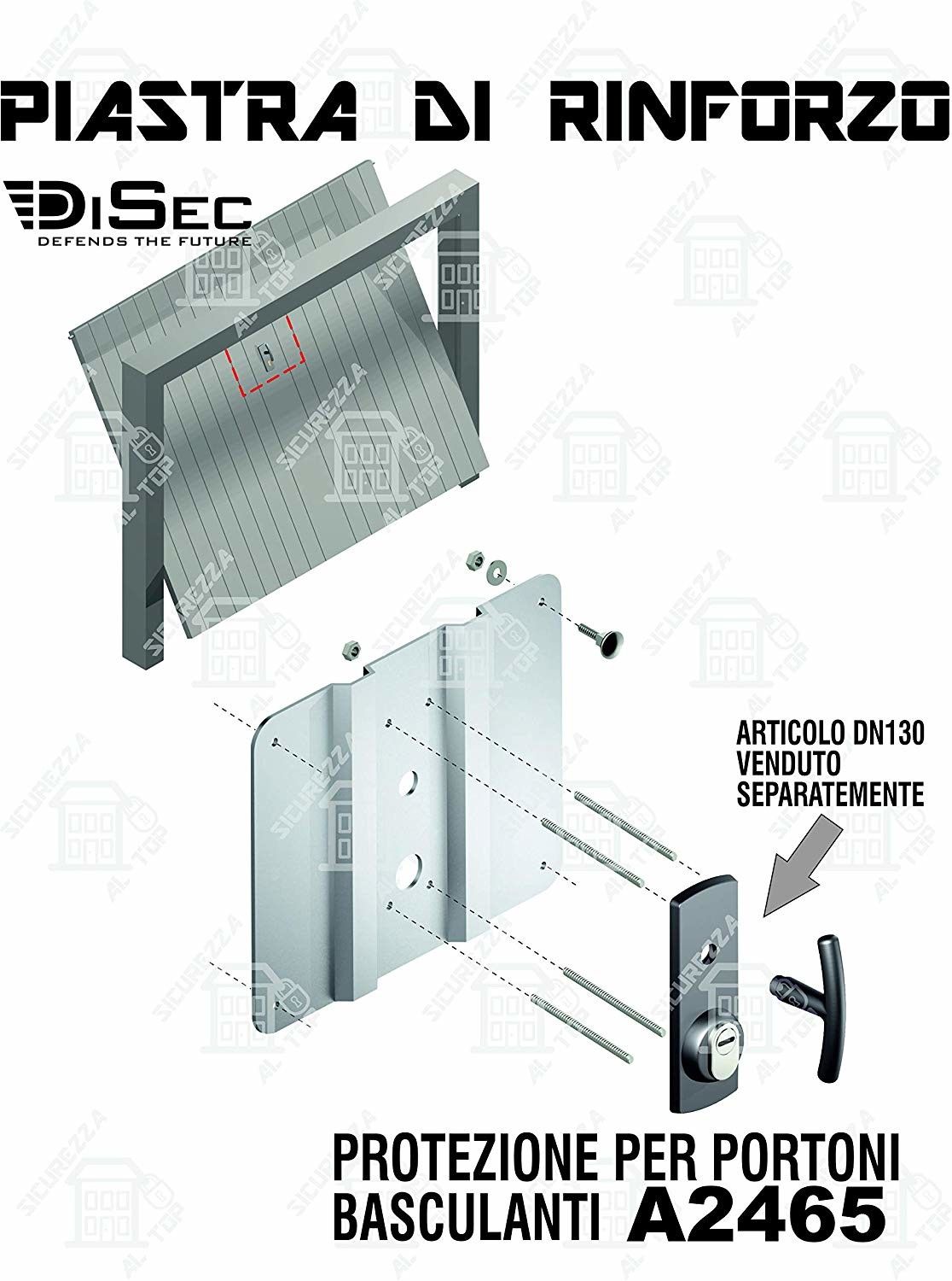 Rinforzo grecato x basculante zincato mm 300X240 DISEC