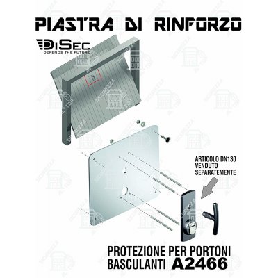 Rinforzo piano x basculante zincato mm 300X240 DISEC