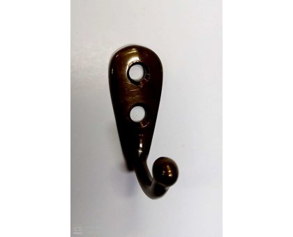 Gancio semplice in ottone bronzato mm 34 x 22