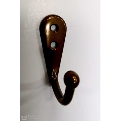 Gancio semplice in ottone bronzato mm 40 x 30