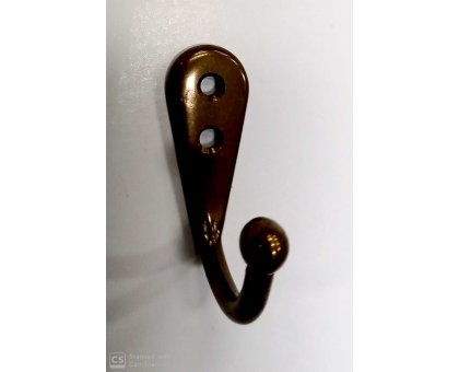 Gancio semplice in ottone bronzato mm 40 x 30