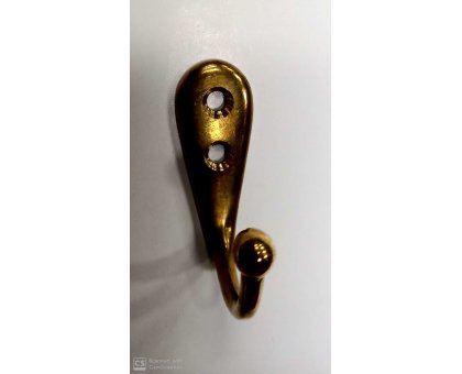 Gancio semplice in ottone lucido mm 40 x 30