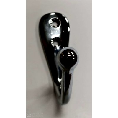 Gancio semplice in ottone cromato mm 46 x 38