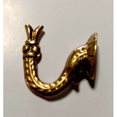 Gancio modello BAROCCO mm 22 x 22 in ottone lucido