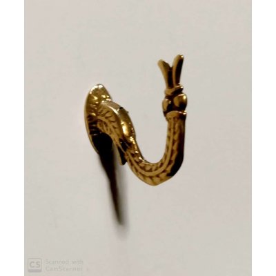 Gancio modello BAROCCO mm 22 x 22 in ottone lucido