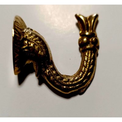 Gancio modello BAROCCO mm 30 x 30 in ottone lucido