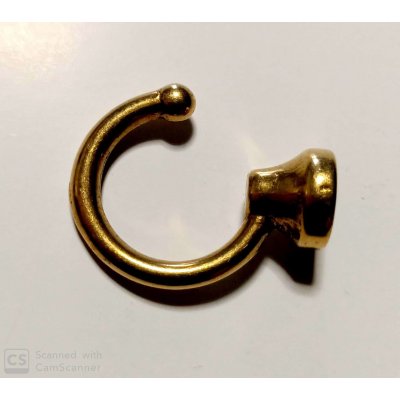 Gancio modello LEGGERO mm 30 x 11 in ottone lucido