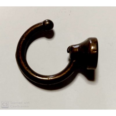Gancio modello LEGGERO mm 30 x 11 in ottone bronzato