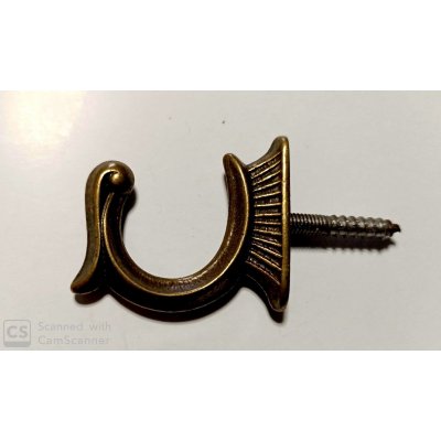 Gancio modello BAROCCO mm 40 x 30 ottone bronzato