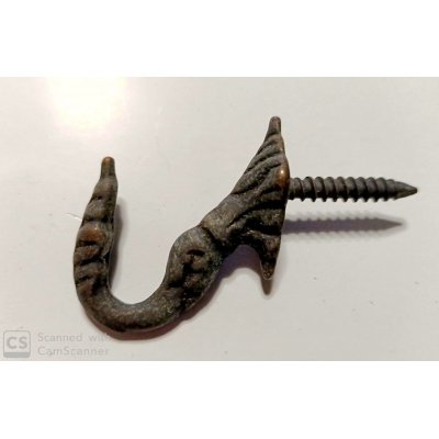 Gancio modello BAROCCO mm 35 x 40 ottone bronzato