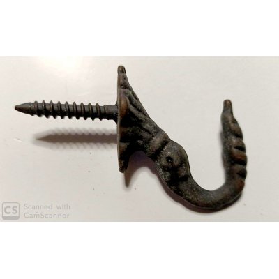 Gancio modello BAROCCO mm 35 x 40 ottone bronzato