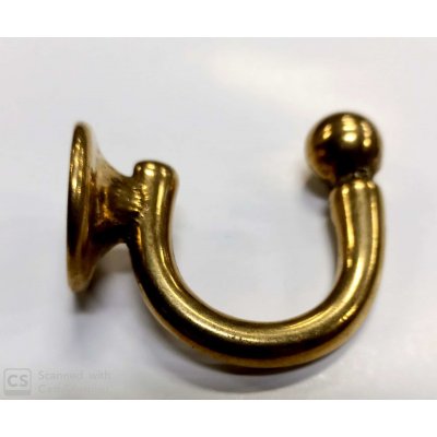 Gancio modello PESANTE mm 50 x 44 in ottone lucido