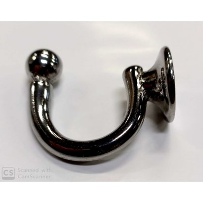 Gancio modello PESANTE mm 50 x 44 in ottone cromato lucido