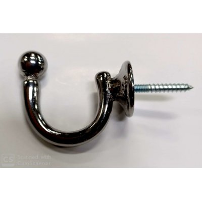 Gancio modello PESANTE mm 50 x 44 in ottone cromato lucido