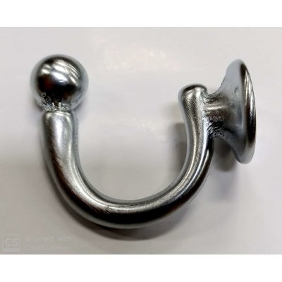 Gancio modello PESANTE mm 50 x 44 in ottone cromo satinato