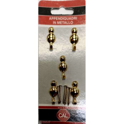 Appendiquadri sagomato MEDAGLIA ottone lucido conf. pz 5