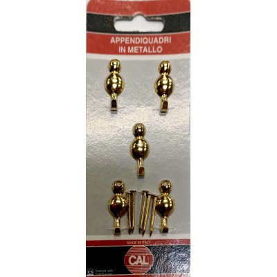 Appendiquadri sagomato MEDAGLIA ottone lucido conf. pz 5