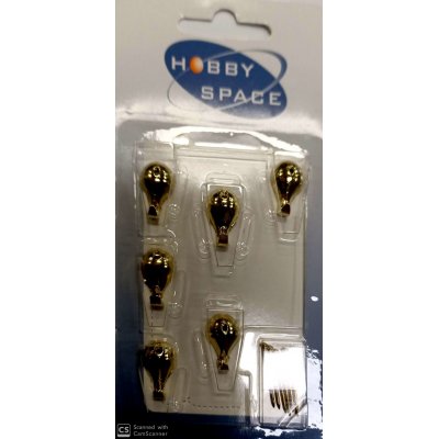 Appendiquadri modello GOCCIA mm 19 ottone lucido conf. pz 6