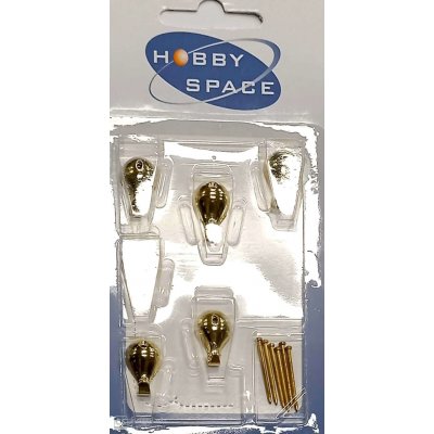 Appendiquadri modello GOCCIA mm 19 ottone lucido conf. pz 6