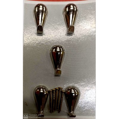 Appendiquadri modello GOCCIA mm 28 ottone cromato conf. pz 5