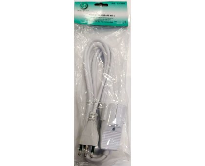 Prolunga lineare mt 3,0 cavo 3x1 bianca spina 16A e presa bipasso+schuko
