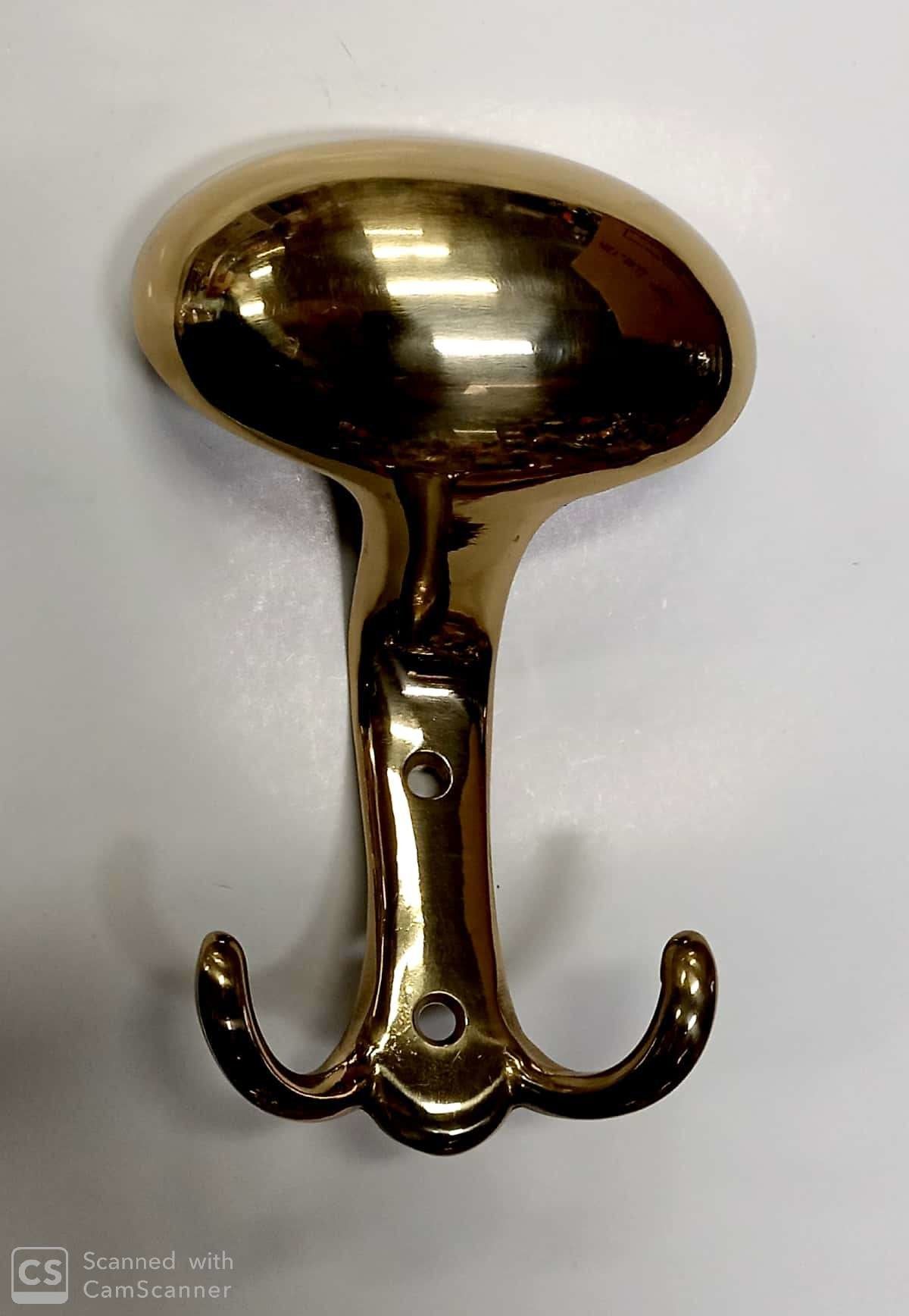 Appendiabito modello BOCCIA in ottone lucido verniciato