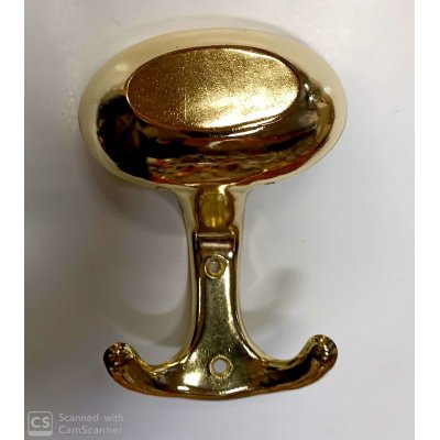 Appendiabito modello BOCCIA in metallo ottonato lucido verniciato