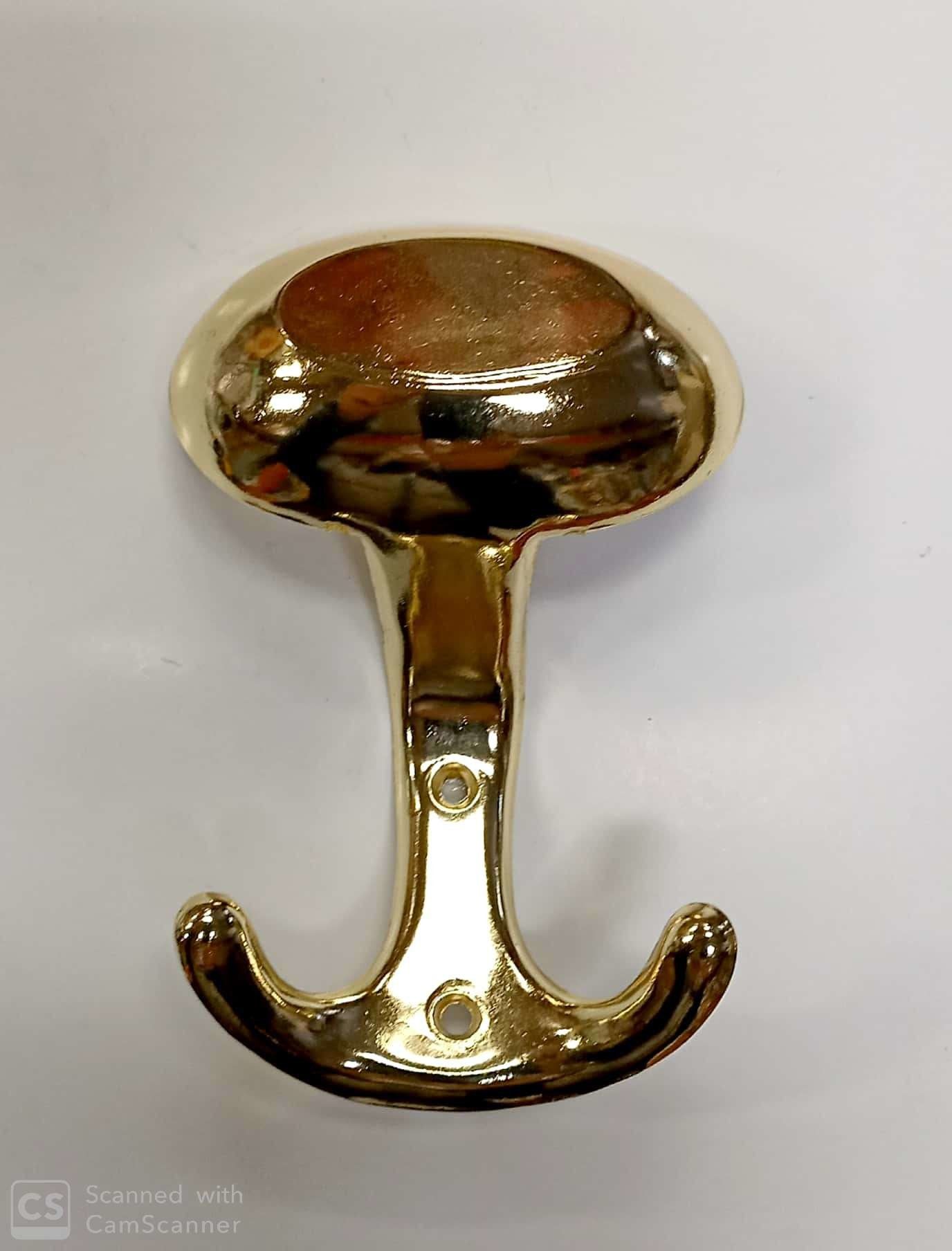 Appendiabito modello BOCCIA in metallo ottonato lucido verniciato