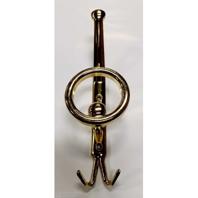 Appendiabito TONDO con portacappello finitura ottonato
