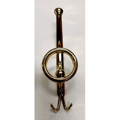 Appendiabito TONDO con portacappello finitura ottonato