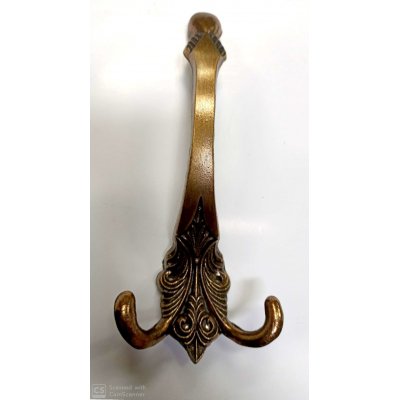 Appendiabito con portacappello modello BAROCCO in ottone bronzato