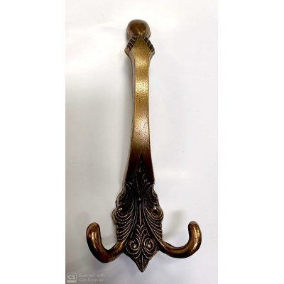 Appendiabito con portacappello modello BAROCCO in ottone bronzato
