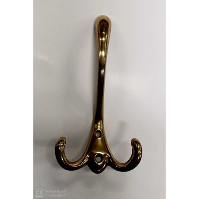 Appendiabito con portacappello in ottone lucido
