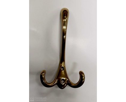 Appendiabito con portacappello in ottone lucido