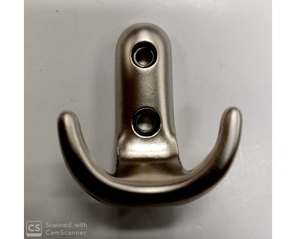 Appendiabito con portacappello in zama finitura nichel opaco