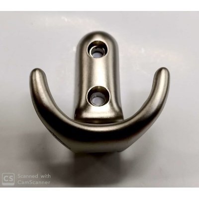 Appendiabito con portacappello in zama finitura nichel opaco