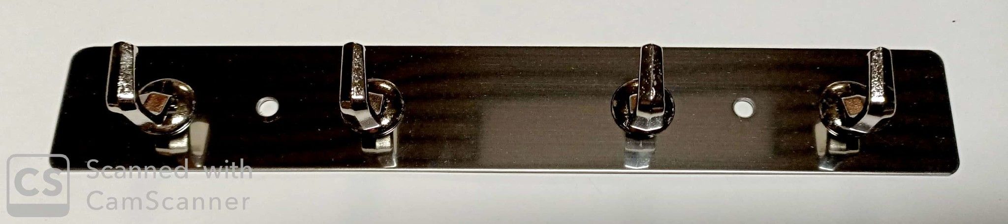 Appendino a parete in acciaio inox con 4 ganci