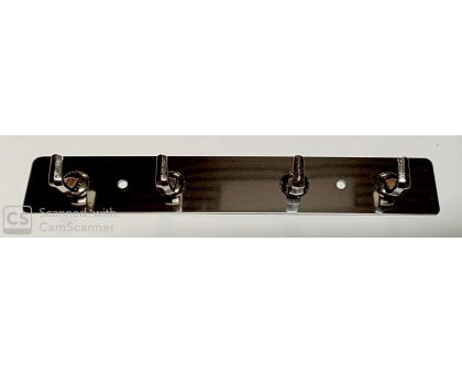 Appendino a parete in acciaio inox con 4 ganci